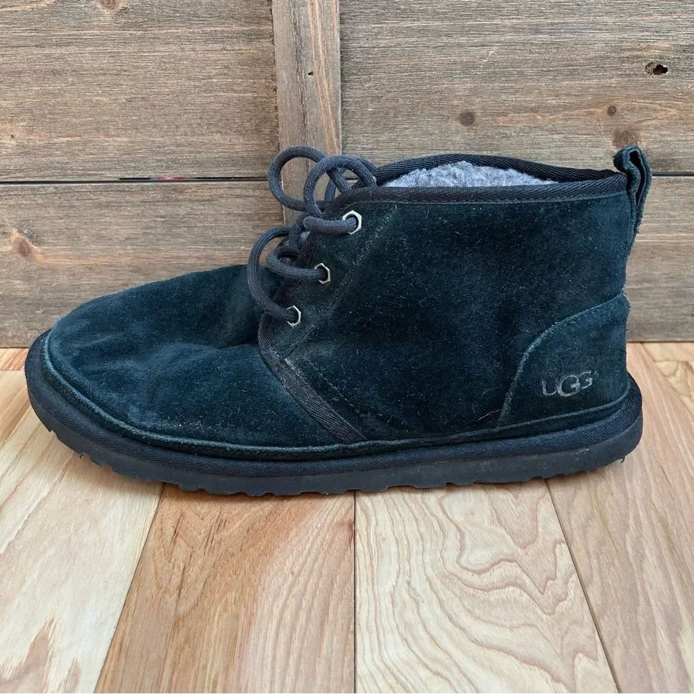 UGG Neumel Chukka Boot Black Suede Boots Men’s Sz 8